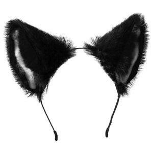 9965 Faux Fur Cat Fox Ears Headband Flexible Hair Accessory Hairband